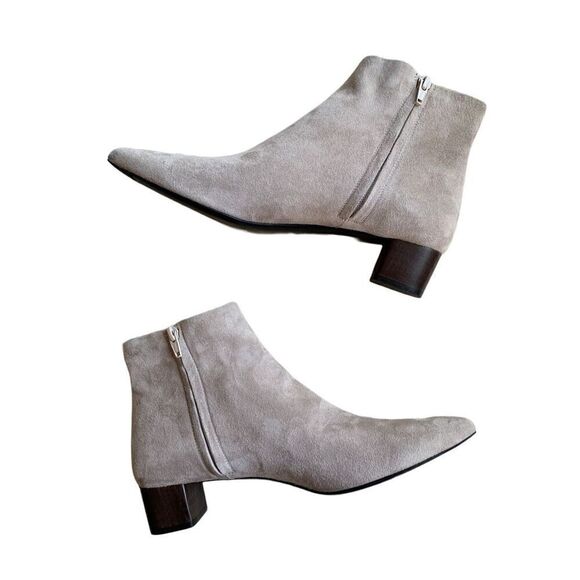 Theory Braxia Suede Short Boot Dove Grey Size 40 US 10 - Picture 12 of 12